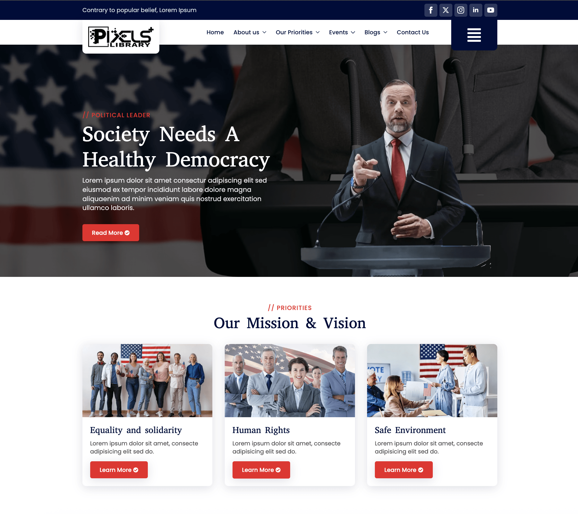 Political Campaign Website